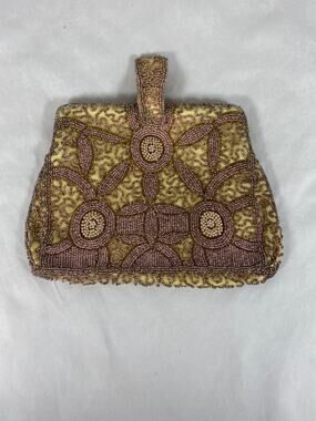 Vintage Multi beaded Clutch Hand Made in Bagium